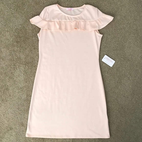 •NEESEE’S DRESSES• NWT Pale Blush Peach Dress - Picture 7 of 8